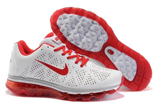 Nike Air Max 2011 For Mens White Red Shoes - Click Image to Close
